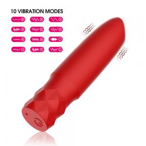 Rechargeable Silicone Bullet Vibrator - Flower-Shaped Mini Wand for Womens Self-Massage