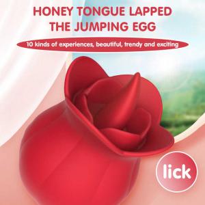 Wireless Tongue Licking Sucking Clitoral Mini Adult Sexy Toys Rose Vibrator For Women Double